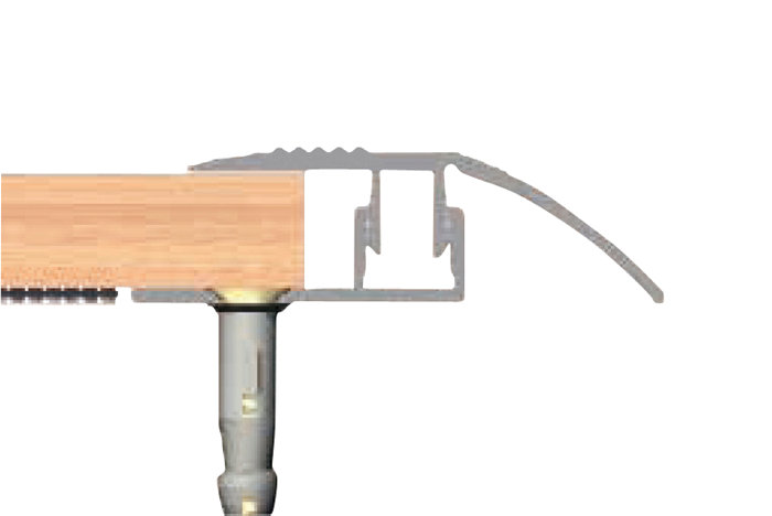 Gulvprofil aluminium - 2 x 40 mm x 1,8 meter